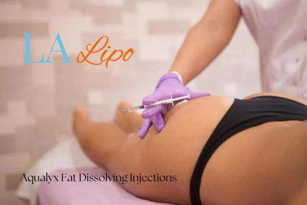 Woman having fat dissolving injections Surbiton on thighs