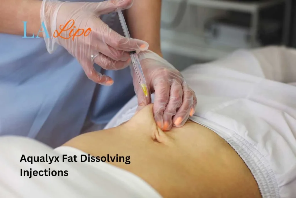 woman having fat dissolving injections Surbiton in the stomach