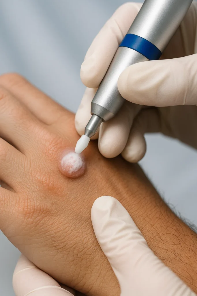 example of wart removal Surbiton using cryopen