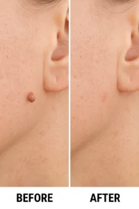 Skin tags removal Surbiton before and after