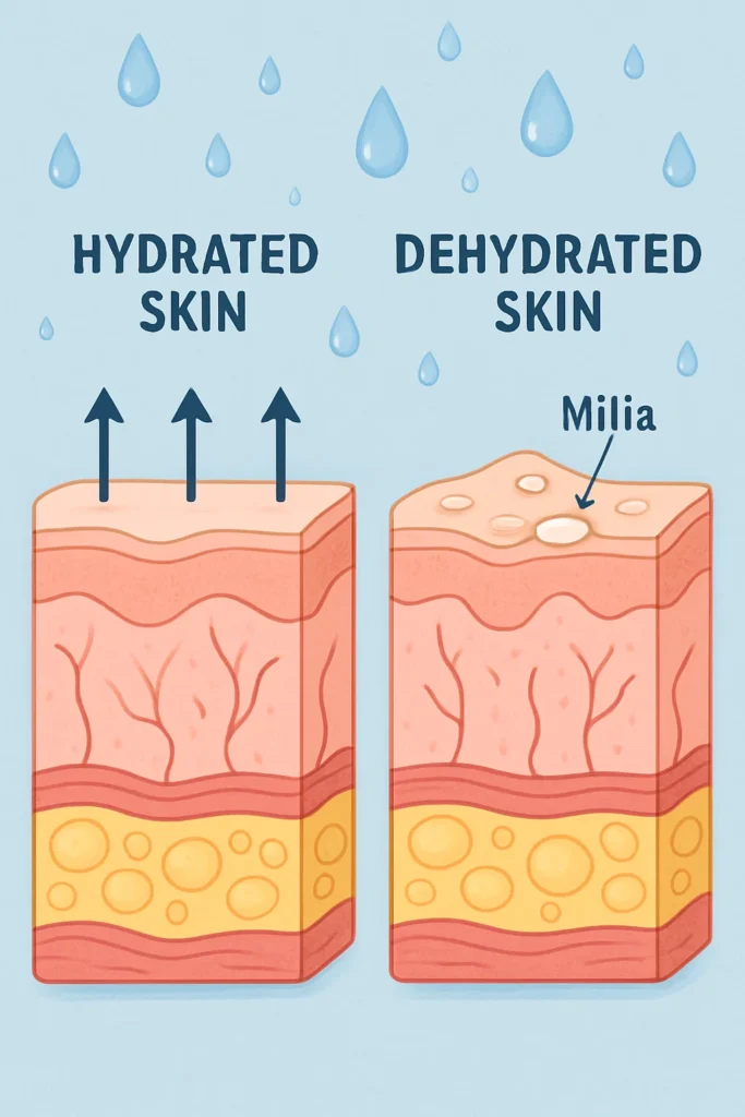 The importance of hydration and milia production Surbiton