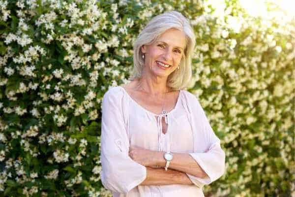 Older woman happy with urinary incontinence treatment Surbiton