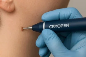 Person receiving skin tag removal Surbiton