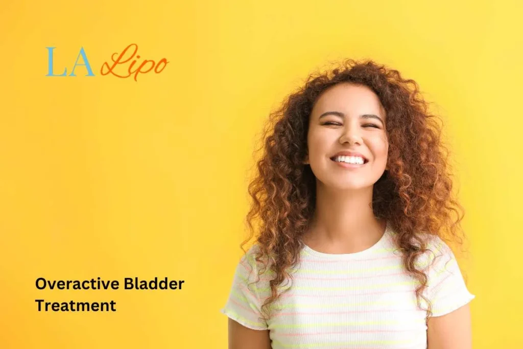 woman smiling about overactive bladder treatment Surbiton solutions